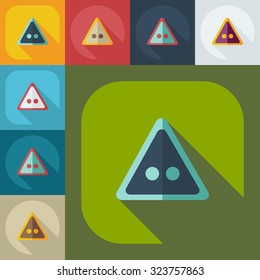 Flat modern design with shadow icons button