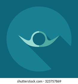 Flat modern design with shadow icons mustache