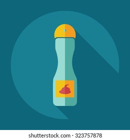 Flat modern design with shadow icons hair spray