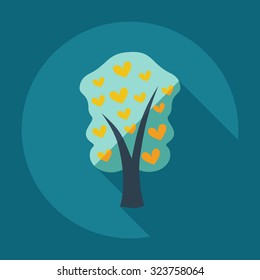 Flat modern design with shadow icons family tree