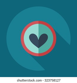Flat modern design with shadow icons everlasting love