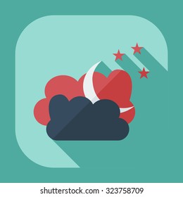 Flat modern design with shadow icons Muslim heaven