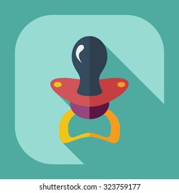 Flat modern design with shadow icons soother
