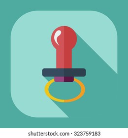 Flat modern design with shadow icons soother
