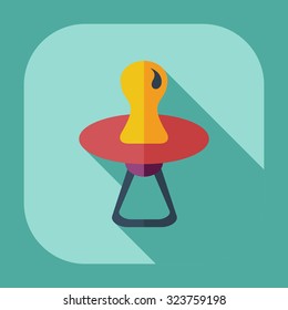 Flat modern design with shadow icons soother