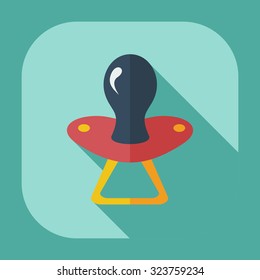 Flat modern design with shadow icons soother