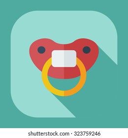 Flat modern design with shadow icons soother