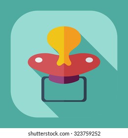 Flat modern design with shadow icons soother