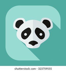 Flat modern design with shadow icons pandas