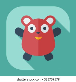 Flat modern design with shadow icons pandas
