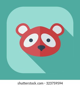 Flat modern design with shadow icons panda