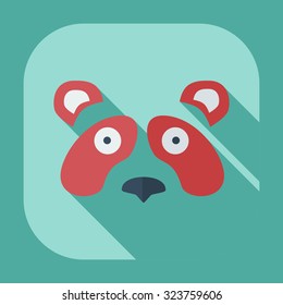 Flat modern design with shadow icons pandas