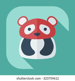 Flat modern design with shadow icons pandas