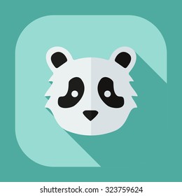 Flat modern design with shadow icons pandas