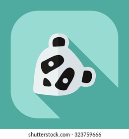 Flat modern design with shadow icons pandas