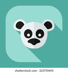 Flat modern design with shadow icons panda