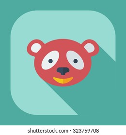 Flat modern design with shadow icons panda