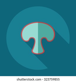 Flat modern design with shadow icons fungus