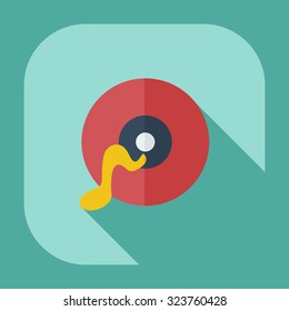 Flat modern design with shadow icons music