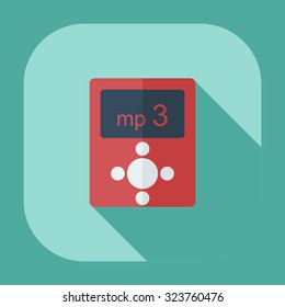 Flat modern design with shadow icons mp3