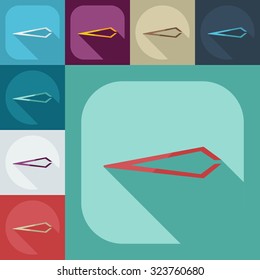 Flat modern design with shadow icons tweezers