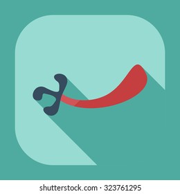 Flat modern design with shadow icons sword