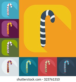 Flat modern design with shadow icons candy