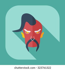 Flat modern design with shadow icons Kozak