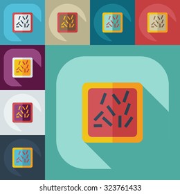 Flat modern design with shadow icons sweet