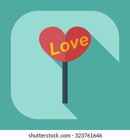 Flat modern design with shadow icons candy