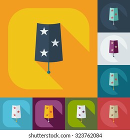 Flat modern design with shadow icons light