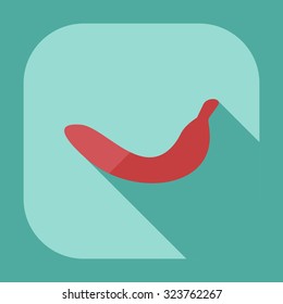 Flat modern design with shadow icons banana