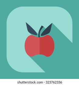 Flat modern design with shadow icons apple