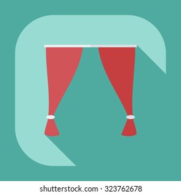 Flat modern design with shadow icons window