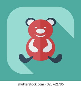 Flat modern design with shadow icons toys