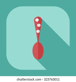 Flat modern design with shadow icons dinnerware