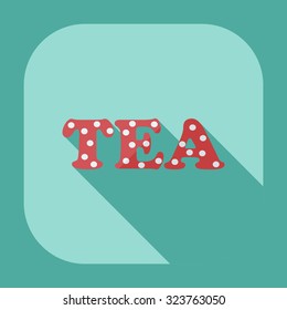 Flat modern design with shadow icons tea