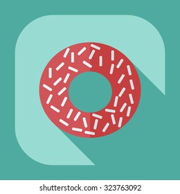 Flat modern design with shadow icons cake