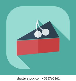 Flat modern design with shadow icons sweetness