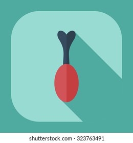 Flat modern design with shadow icons meat