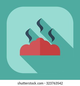 Flat modern design with shadow icons coals