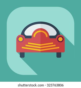 Flat modern design with shadow icons car