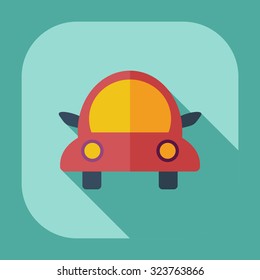 Flat modern design with shadow icons car