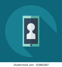 Flat modern design with shadow icons phone