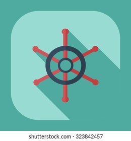 Flat modern design with shadow icons wheel