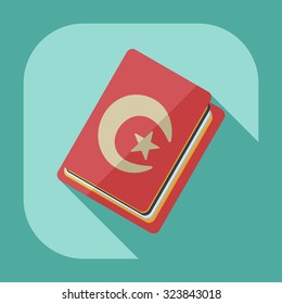 Flat modern design with shadow icons Quran