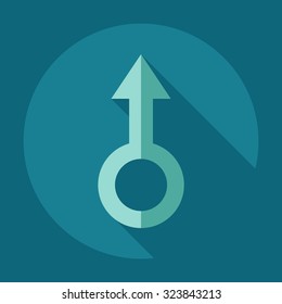 Flat modern design with shadow icons male