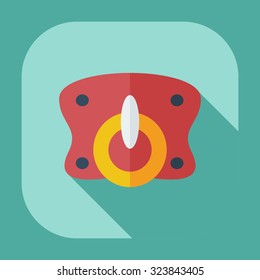 Flat modern design with shadow icons soother
