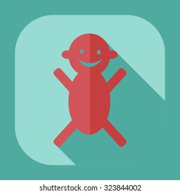 Flat modern design with shadow icons toys