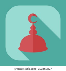 Flat modern design with shadow icons mosque